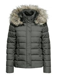 ONLY Kurtka zimowa w kolorze szarym rozmiar: L. Szare kurtki ONLY, na zimę, l, bez wzorów, z puchu, bez kaptura. Za 297.26 zł.