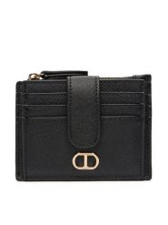 TWINSET Mały Portfel Damski 242TL8044 Czarny. Czarne portfele Twinset, bez wzorów, ze skóry. Za 239.99 zł.