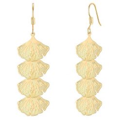 Yokoamii Kolczyki wiszace Ginkgo z metalowego stopu w kolorze zlotym 1 ct Damski. Żółte kolczyki Yokoamii, metalowe. Za 149.99 zł.