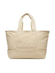 Calvin Klein Jeans Torebka Pocket Canvas Zip Weekender LV04G3093G Écru. Brązowe shopper bag Calvin Klein Jeans, bez wzorów, z jeansu, bez dodatków. Za 309.99 zł.