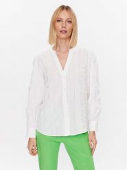 Tommy Hilfiger Koszula WW0WW38007 Biały Regular Fit. Białe koszule Tommy Hilfiger, bez wzorów, z bawełny, bez kołnierzyka, bez ramiączek. Za 519.00 zł.