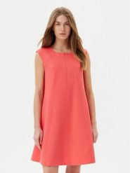 DKNY Sukienka codzienna DD5N1H63 Koralowy Regular Fit. Pomarańczowe sukienki DKNY, na co dzień, bez wzorów, z syntetyku, bez kołnierzyka, bez ramiączek, proste. Za 509.99 zł.