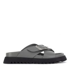 Klapki G-Star. Szare klapki G-Star, bez wzorów, retro, bez obcasa, bez zapięcia. Za 239.99 zł.