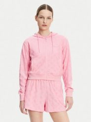 Guess Bluza V5GQ00 KCT02 Różowy Regular Fit. Czerwone bluzy Guess, s, z aplikacjami, z syntetyku, bez kaptura. Za 219.99 zł.