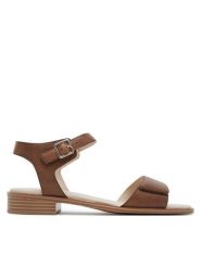 Caprice Sandały 9-28202-44 Brązowy. Brązowe sandały Caprice, bez wzorów, ze skóry, bez obcasa, na płaskiej podeszwie, bez zapięcia. Za 244.99 zł.