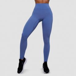 Legginsy damskie functional training z wysokim stanem niebieskie FIT. Niebieskie legginsy sportowe GYMBEAM, m, bez wzorów, z elastanu, z podwyższonym stanem, do biegania. Za 112.90 zł.