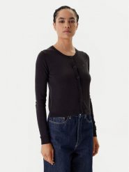 Tommy Jeans Kardigan Essential DW0DW20976 Czarny Regular Fit. Czarne swetry Tommy Jeans, m, bez wzorów, z bawełny, bez ramiączek. Za 389.99 zł.