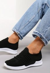 Czarne Buty Sportowe Lephanthe. Czarne buty sportowe lifestyle Renee, bez wzorów, bez zapięcia. W wyprzedaży za 23.99 zł.