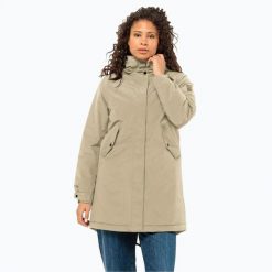 Kurtka zimowa damska Jack Wolfskin Talforst Parka. Brązowe kurtki Jack Wolfskin, na zimę, bez wzorów, sportowe, bez kaptura. Za 1,189.00 zł.