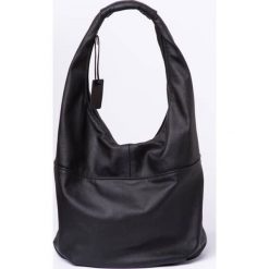 Worek skórzany LOOK MADE WITH LOVE 519 czarny. Czarne shopper bag Look made with Love, bez wzorów, ze skóry, małe, bez dodatków. Za 399.99 zł.