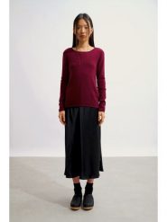 AUTHENTIC CASHMERE Kaszmirowy sweter "Epéna" w kolorze bordowym rozmiar: XL. Czerwone swetry AUTHENTIC CASHMERE, xl, bez wzorów, z kaszmiru, bez ramiączek. Za 361.99 zł.