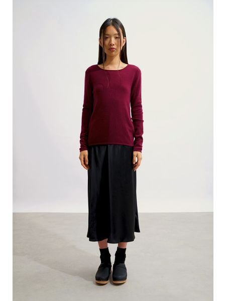 AUTHENTIC CASHMERE Kaszmirowy sweter "Epéna" w kolorze bordowym rozmiar: XXL. Czerwone swetry AUTHENTIC CASHMERE, xxl, bez wzorów, z kaszmiru, bez ramiączek. Za 347.99 zł.