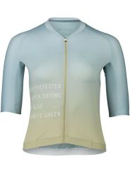 POC Koszulka kolarska "Pristine" w kolorze błękitno-zielonym rozmiar: XL. Niebieskie t-shirty sportowe POC, xl, bez wzorów, z materiału, bez ramiączek, rowerowe. Za 250.35 zł.