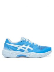 Asics Buty halowe Gel-Court Hunter 3 1072A090 Niebieski. Niebieskie buty treningowe ASICS, bez wzorów, z materiału, bez zapięcia. Za 309.99 zł.
