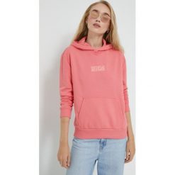 Fila bluza damska kolor pomarańczowy z kapturem z aplikacją. Brązowe bluzy Fila, l, z aplikacjami, bez ramiączek, z kapturem. W wyprzedaży za 224.99 zł.