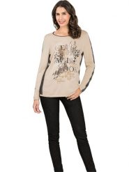 WITT WEIDEN Bluzka w kolorze beżowym rozmiar: 46. Brązowe bluzki WITT WEIDEN, bez wzorów, bez kołnierzyka, bez ramiączek. Za 87.19 zł.