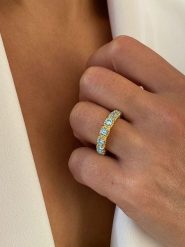 Les Petites Précieuses Pozłacany pierścionek z topazem rozmiar: 58. Niebieskie pierścionki Les Petites Précieuses, z topazem, pozłacane. Za 252.99 zł.