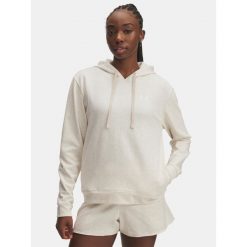 Bluza Damska UA Rival Terry Hoodie. Brązowe bluzy Under Armour, bez wzorów, bez ramiączek, bez kaptura. Za 155.99 zł.