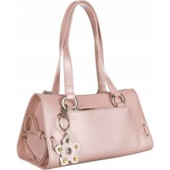 Kuferek skórzany j. różowy CA9598-ROSA. Czerwone torebki klasyczne bez wzorów, ze skóry, eleganckie, bez dodatków. Za 139.99 zł.