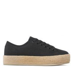 Espadryle Jenny Fairy. Czarne espadryle Jenny Fairy, bez wzorów, bez obcasa. Za 119.99 zł.