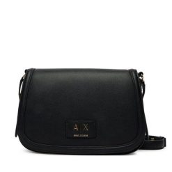 Torebka Armani Exchange. Czarne listonoszki Armani Exchange, bez wzorów, bez dodatków. Za 629.99 zł.