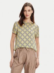 Marella T-Shirt Hobby 2413111161 Zielony Regular Fit. Zielone t-shirty Marella, bez wzorów, z jedwabiu, bez kołnierzyka, bez ramiączek. Za 389.99 zł.