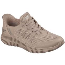 Buty sportowe damskie Skechers Bobs Geo Lite Divine Pace. Brązowe buty sportowe lifestyle Skechers, bez wzorów, sportowe, bez zapięcia. Za 359.99 zł.