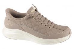 Buty sportowe Sneakersy damskie, Slip-ins: Contour Foam - Golden Hour. Brązowe buty treningowe Skechers, bez wzorów, z materiału, przed kostkę, bez zapięcia, trekkingowe. Za 349.99 zł.