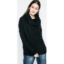 Vero Moda - Sweter Helen. Czarne swetry Vero Moda, z dzianiny, z krótkim rękawem. W wyprzedaży za 89.90 zł.