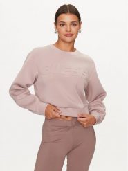 Guess Bluza V3BQ15 K7UW2 Różowy Regular Fit. Czerwone bluzy Guess, l, z aplikacjami, z wiskozy, bez kaptura. Za 199.99 zł.