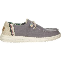 Półbuty HeyDude Wendy Natural Indigo 003244, Niebieski, Materiał. Niebieskie półbuty wsuwane HeyDude, na lato, bez wzorów, z bawełny, boho, bez obcasa. Za 289.99 zł.