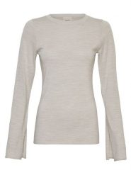 MOSS COPENHAGEN Wełniany sweter "Avalina" w kolorze beżowym rozmiar: XS/S. Brązowe swetry Moss Copenhagen, s, bez wzorów, z wełny, bez ramiączek. Za 172.89 zł.