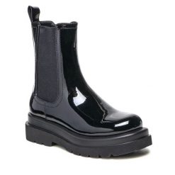 Botki Jenny Fairy. Czarne botki Jenny Fairy, bez wzorów, bez obcasa, na płaskiej podeszwie, bez zapięcia. Za 179.99 zł.