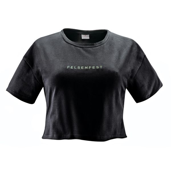 Crop-Top Damski Dont want your Beta. Czarne topy FELSENFEST, bez wzorów, z bawełny, bez kołnierzyka, bez ramiączek. Za 139.99 zł.