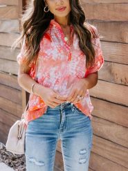 Milan Kiss Bluzka w kolorze pomarańczowym rozmiar: S. Pomarańczowe bluzki Milan Kiss, s, bez wzorów, bez kołnierzyka, bez ramiączek. Za 130.99 zł.