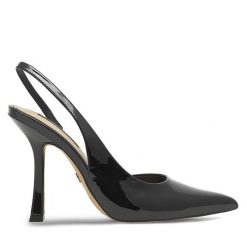 Szpilki Nine West. Czarne szpilki Nine West, bez wzorów, bez obcasa, na szpilce, bez zapięcia. Za 199.99 zł.
