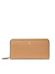 LAUREN RALPH LAUREN Portfel damski 432876730013 Brązowy. Brązowe portfele Lauren Ralph Lauren, bez wzorów, ze skóry. Za 459.99 zł.