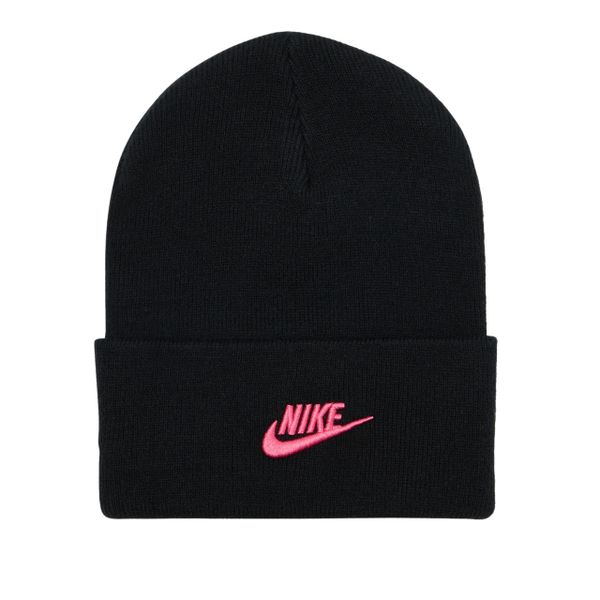Czapka damska zimowa Nike PEAK FUTURA BEANIE. Czarne czapki zimowe Nike, bez wzorów. Za 119.00 zł.