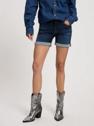 Cross Jeans Szorty dżinsowe w kolorze granatowym rozmiar: 29W. Niebieskie szorty Cross Jeans, z aplikacjami, z jeansu, klasyczne. Za 83.62 zł.