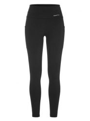 Craft Essence Tights 3 W – Legginsy treningowe z szerokim pasem – Black. Czarne legginsy Craft, bez wzorów, z elastanu. Za 344.00 zł.