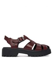 Timberland Sandały Stone Street TB0A5S65EIW1 Bordowy. Czerwone sandały Timberland, bez wzorów, ze skóry, street, bez obcasa, na płaskiej podeszwie, bez zapięcia. Za 549.99 zł.