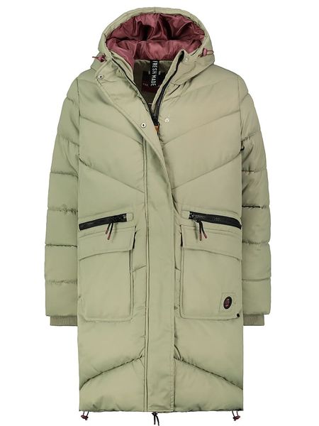 Fresh Made Płaszcz pikowany w kolorze khaki rozmiar: M. Brązowe płaszcze Fresh Made, m, bez wzorów, bez kaptura. Za 187.96 zł.