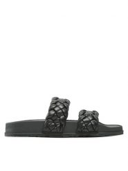 Roxy Klapki ARJL101088 Czarny. Czarne klapki Roxy, bez wzorów, ze skóry, bez obcasa, bez zapięcia. Za 169.99 zł.