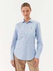 Polo Ralph Lauren Koszula 211891377001 Niebieski Regular Fit. Niebieskie koszule Polo Ralph Lauren, bez wzorów, z bawełny, bez kołnierzyka, bez ramiączek. Za 449.99 zł.