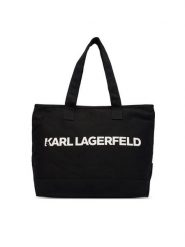 KARL LAGERFELD Torebka B2W50099 Czarny. Czarne shopper bag KARL LAGERFELD, bez wzorów, z materiału, bez dodatków. Za 389.99 zł.