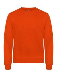 Clique Basic Roundneck bluza unisex - blood orange. Brązowe bluzy CLIQUE, s, bez wzorów, z bawełny, bez kaptura. Za 149.58 zł.