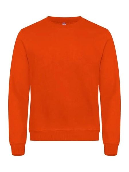 Clique Basic Roundneck bluza unisex - blood orange. Brązowe bluzy CLIQUE, s, bez wzorów, z bawełny, bez kaptura. Za 149.48 zł.