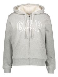 GAP Bluza w kolorze jasnoszarym rozmiar: XL. Szare bluzy GAP, xl, bez wzorów, bez kaptura. Za 169.95 zł.
