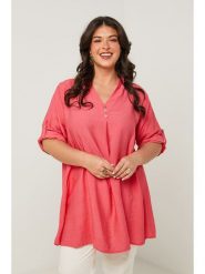 Curvy Lady Tunika w kolorze koralowym rozmiar: 48/50. Czerwone tuniki Curvy Lady, bez wzorów, klasyczne, bez kołnierzyka, bez ramiączek. Za 132.36 zł.