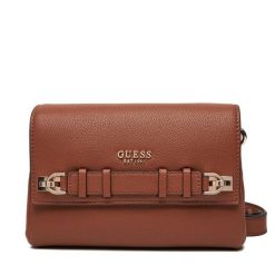 Torebka Guess. Brązowe listonoszki Guess, z aplikacjami, bez dodatków. Za 419.99 zł.